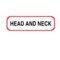 Nevs Position Labels - Head and Neck 1/2" x 1-1/2" White w/Red & Black XP-240 - alternate 1
